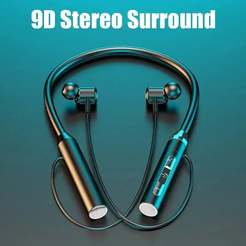 Magnetic Neckband Sports Earphones - 무선 헤드폰 블루투스 5.0 넥밴드 이어폰