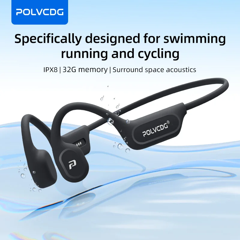 Bone Conduction Running Headphones - POLVCDG X9 골전도 이어폰 32G IPX8