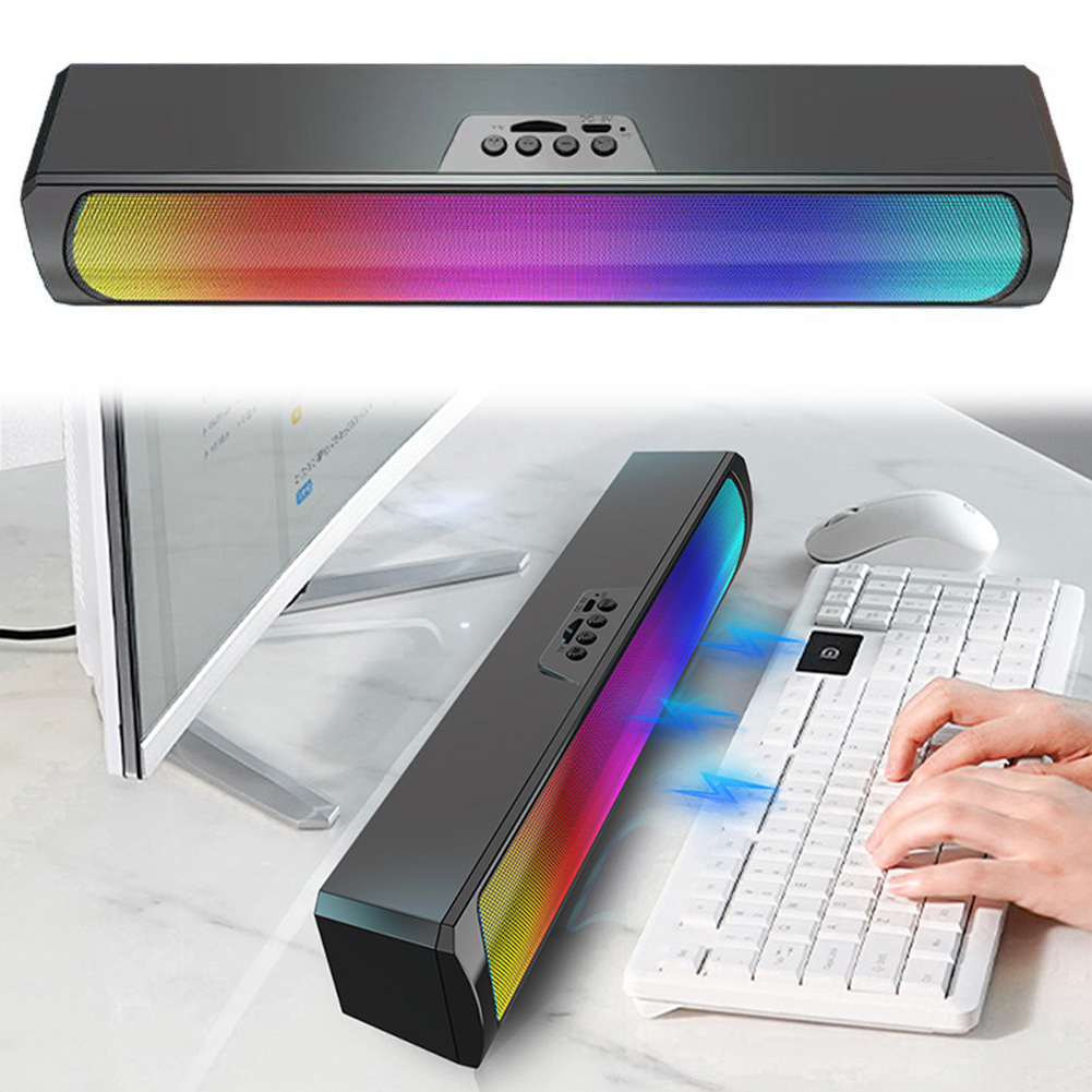 Rgb Computer Soundbar For Pc - 휴대용 컴퓨터 사운드 바 스피커 RGB