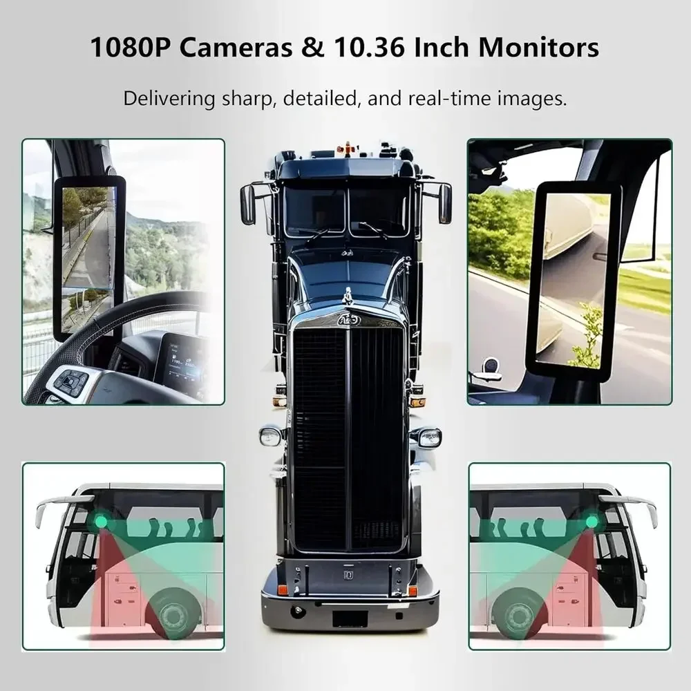 듀얼 모니터 트럭 카메라 시스템, 10.36인치 터치형 - Cameras 리뷰 및 가격