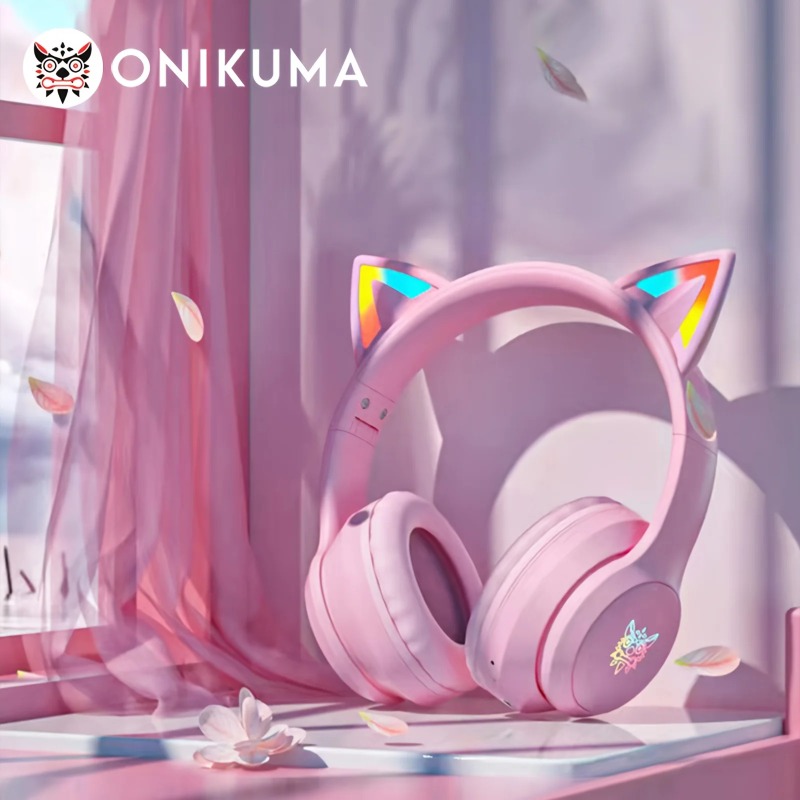 Onikuma B90 핑크 고양이 귀 게임용 헤드셋 R - Gaming Headset With Mic Rgb 리뷰 및 가격