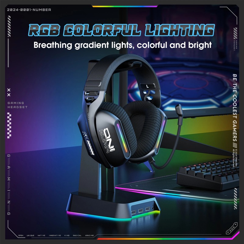 ONIKUMA GT808 무선 게임용 헤드셋 트라이 모 - Gaming Headset With Mic Rgb 리뷰 및 가격