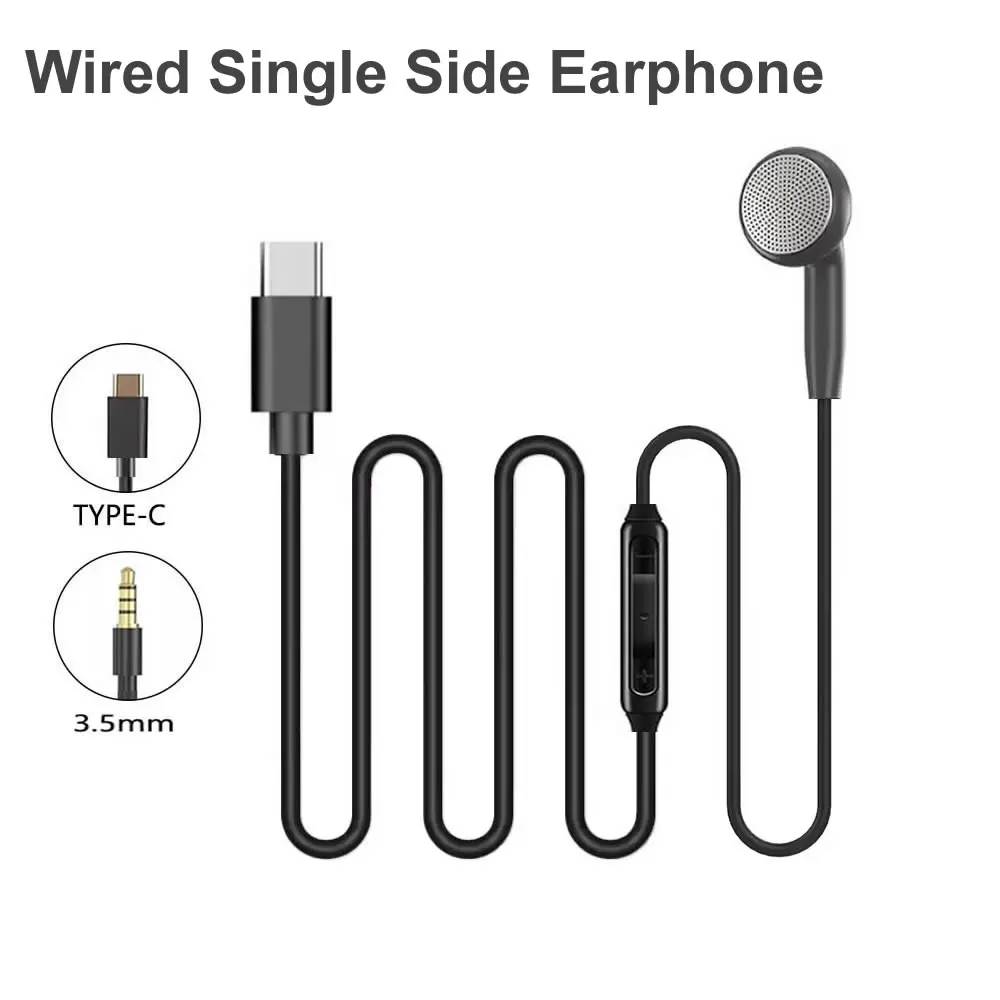 USB C 단일 측면 헤드폰, 삼성 S23 FE S22 - Type C Wired Earphones With Mic 리뷰 및 가격