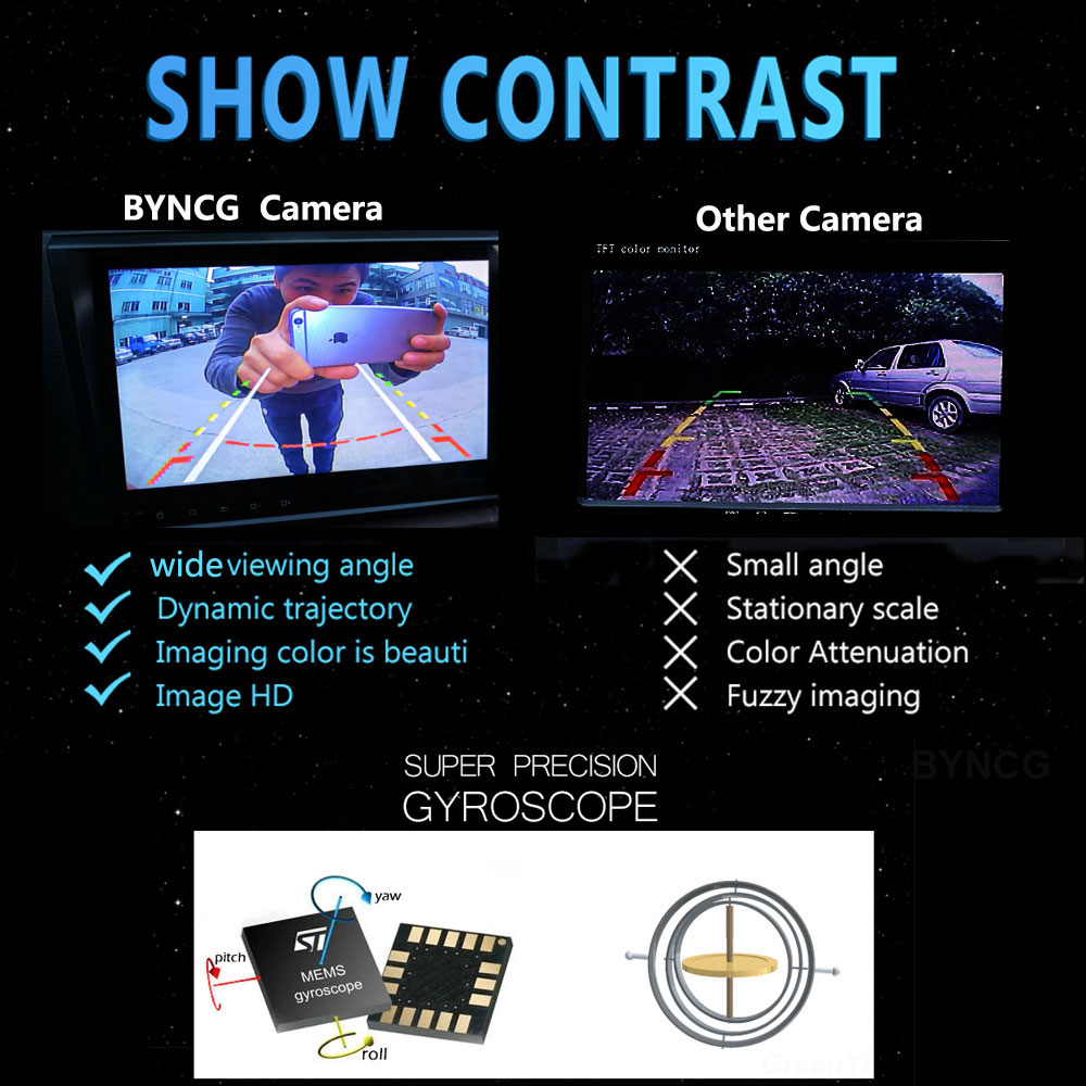 BYNCG 지능형 동적 궤적 추적 후방 카메라 HD C - Cameras 리뷰 및 가격