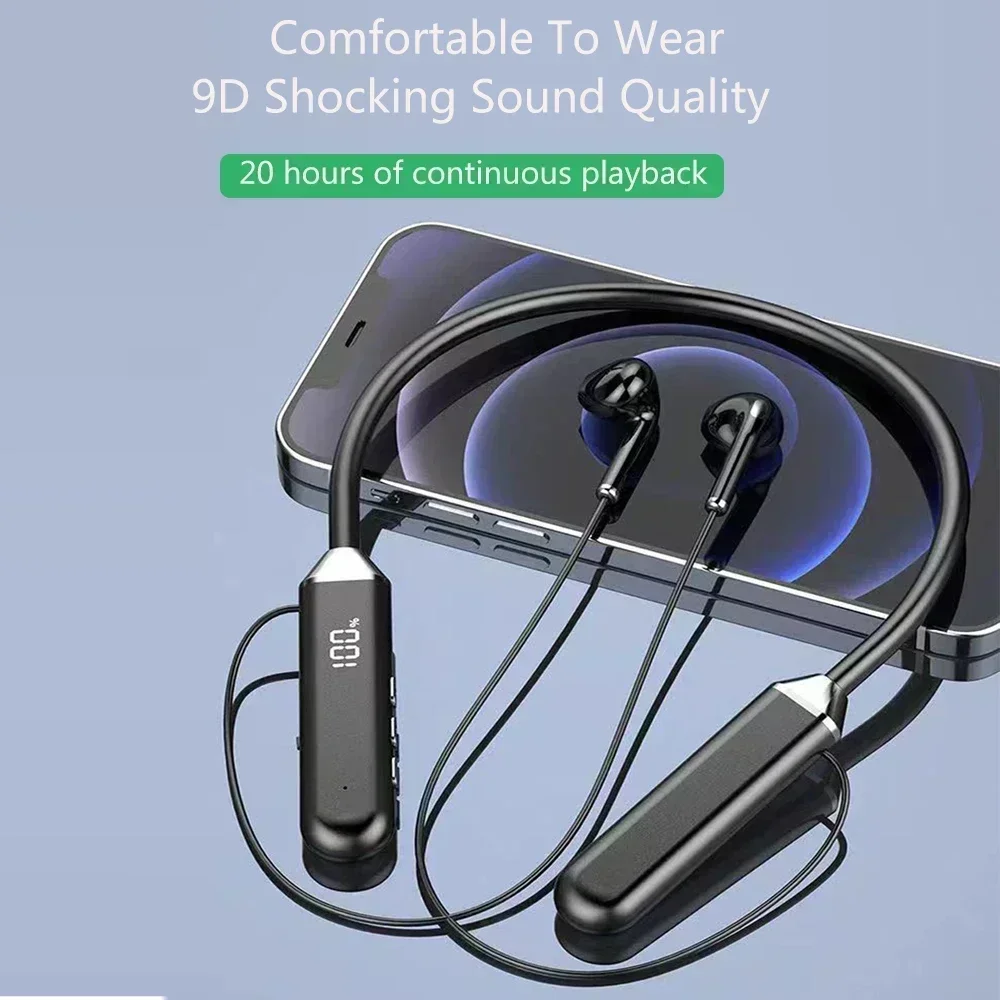TWS 자기 무선 헤드폰 넥밴드 블루투스 5.3 이어폰 - Magnetic Neckband Sports Earphones 리뷰 및 가격