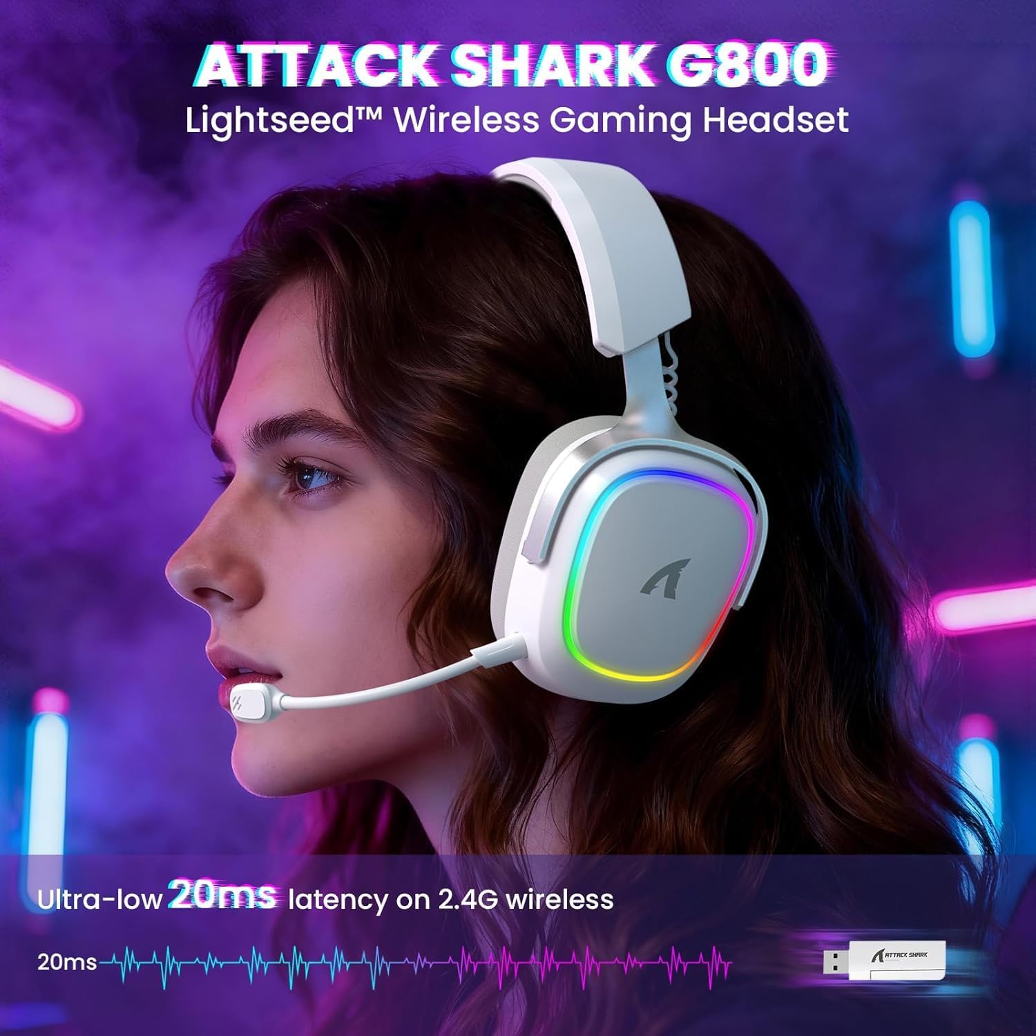 ATTACK SHARK G800 무선 게이밍 헤드셋 7 - Gaming Headset With Mic Rgb 리뷰 및 가격