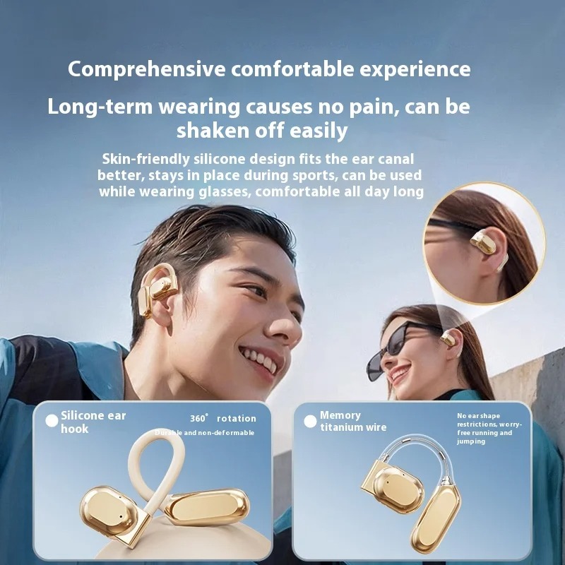새로운 오픈형 이어버드 무선 블루투스 헤드폰, 노이즈  - Open Ear Air Conduction Headphones 리뷰 및 가격