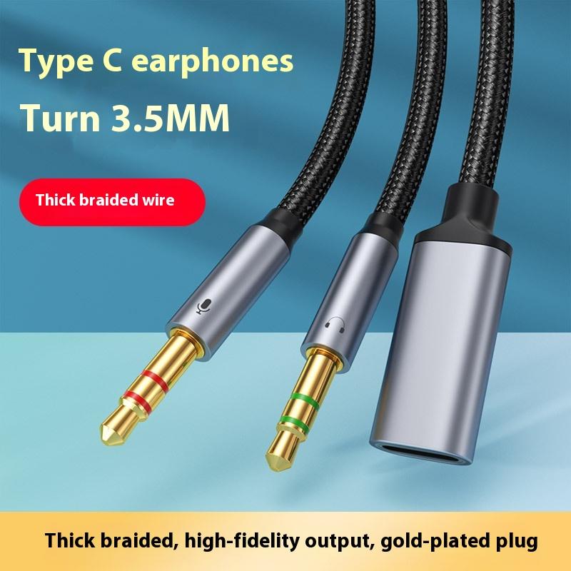USB C 포트 케이블 변환 이어폰 마이크 3.5mm  - Type C Wired Earphones With Mic 리뷰 및 가격