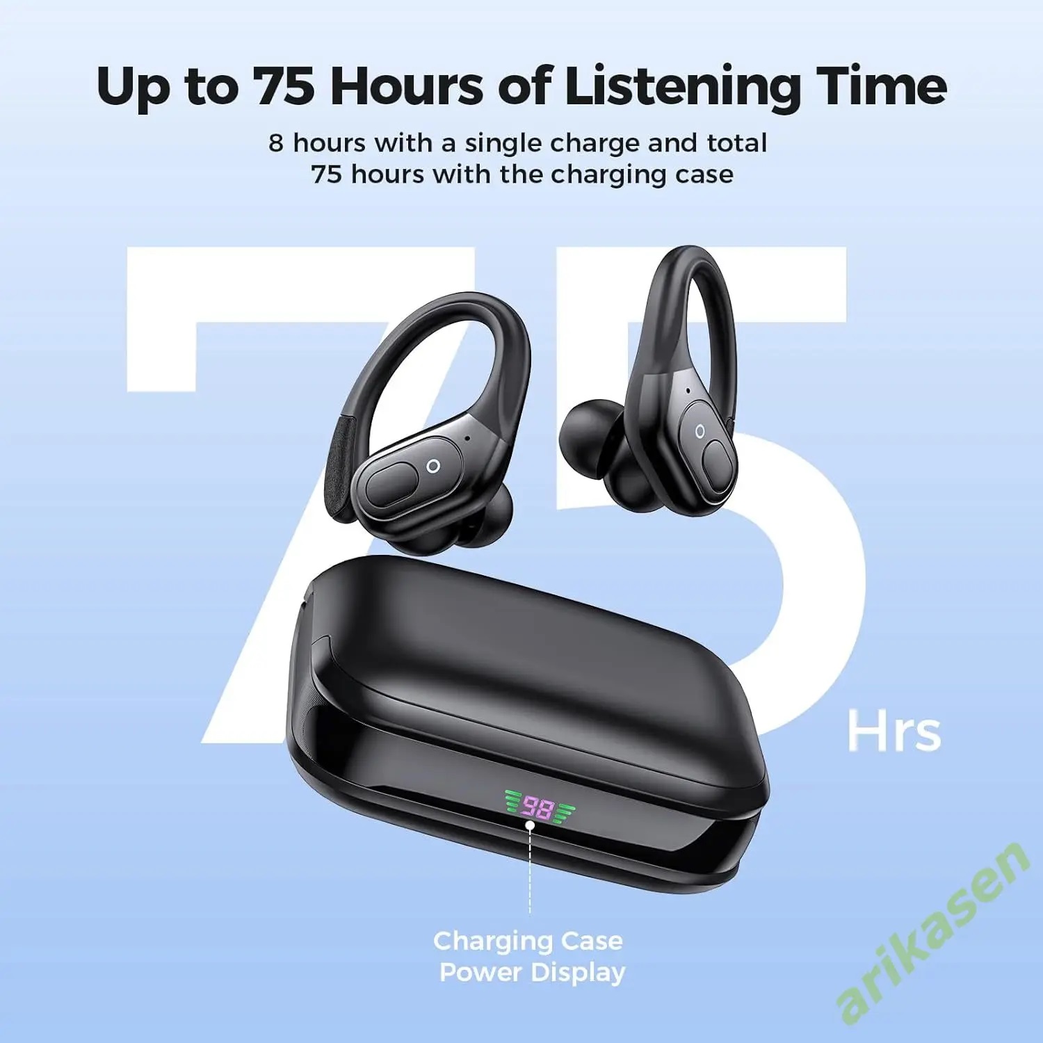 블루투스 헤드폰 무선 이어버드, 5.3 스포츠 이어버드 - Anc Wireless Over Ear Headphones 리뷰 및 가격