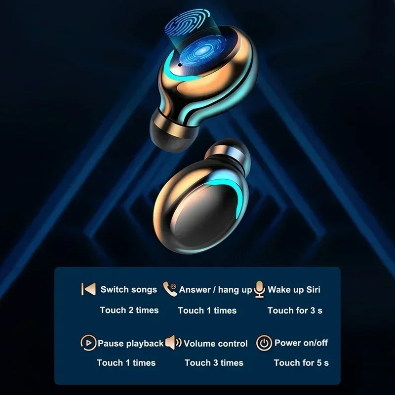 새로운 F9 블루투스 헤드폰 9D 스테레오 하이 베이스 - Tws Earbuds Bluetooth 5.3 리뷰 및 가격